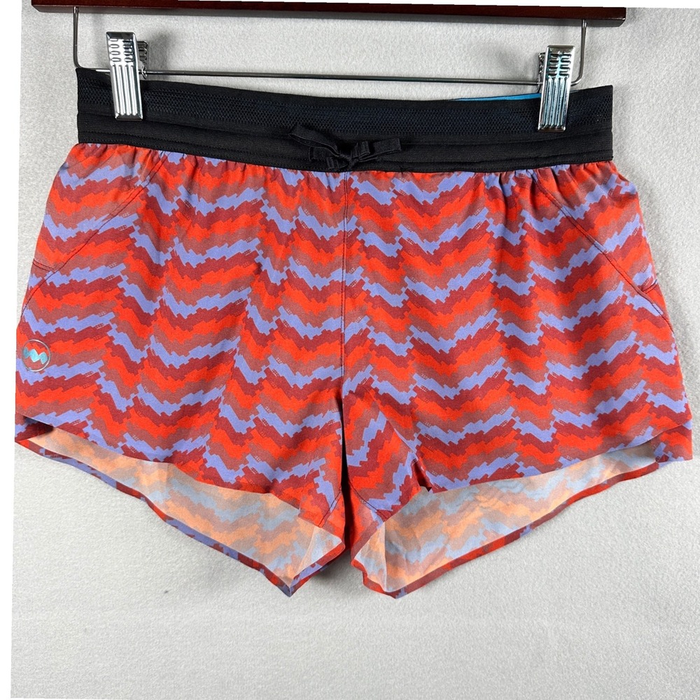 Janji AFO Short Women XS Red Blue Chevron Print Running Athletic Summer